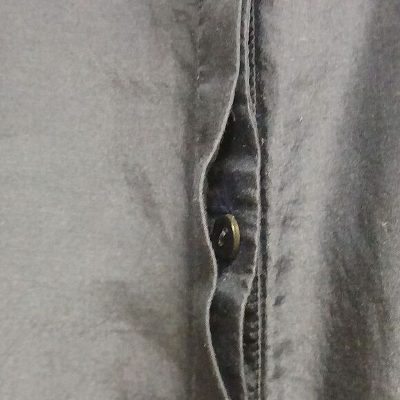 COLDWATER CREEK SEMI SHEER Navy Blue Short Sleeve Blouse Size M (10-12) - Picture 3 of 10